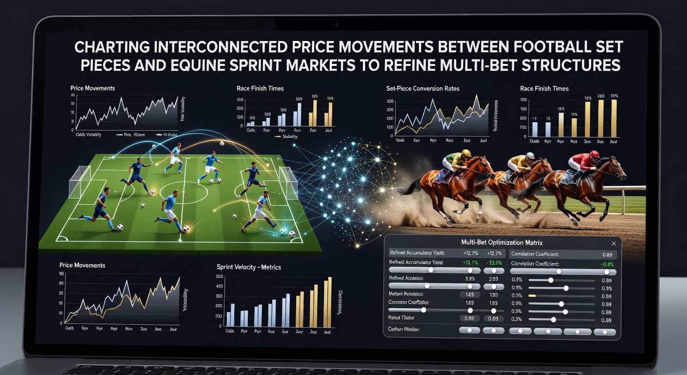 Visual representation of interconnected betting market data flows between football set pieces and horse racing sprints