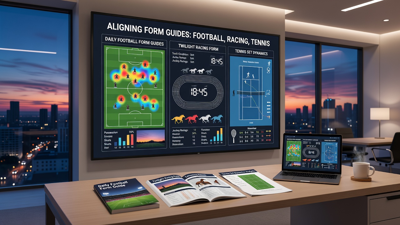 Accumulators displayed on a digital betting interface showing combined football, horse racing, and tennis selections