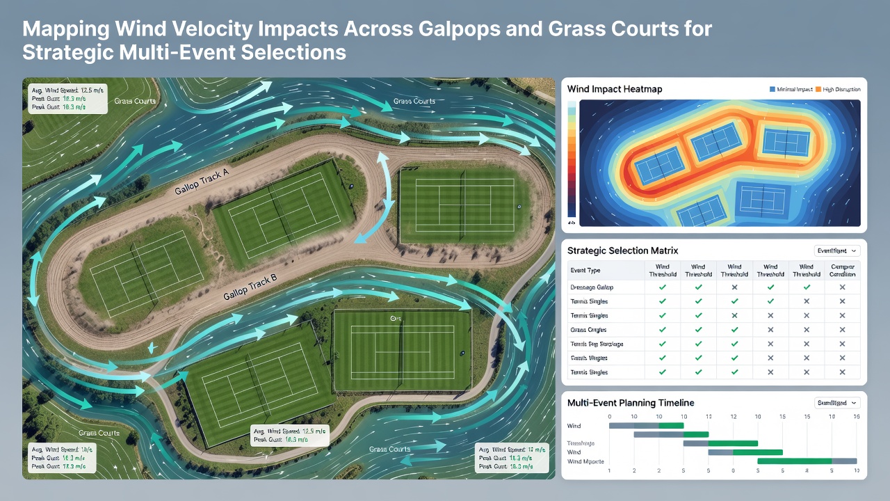 Detailed wind flow diagram showing impacts on gallop straights and tennis court baselines
