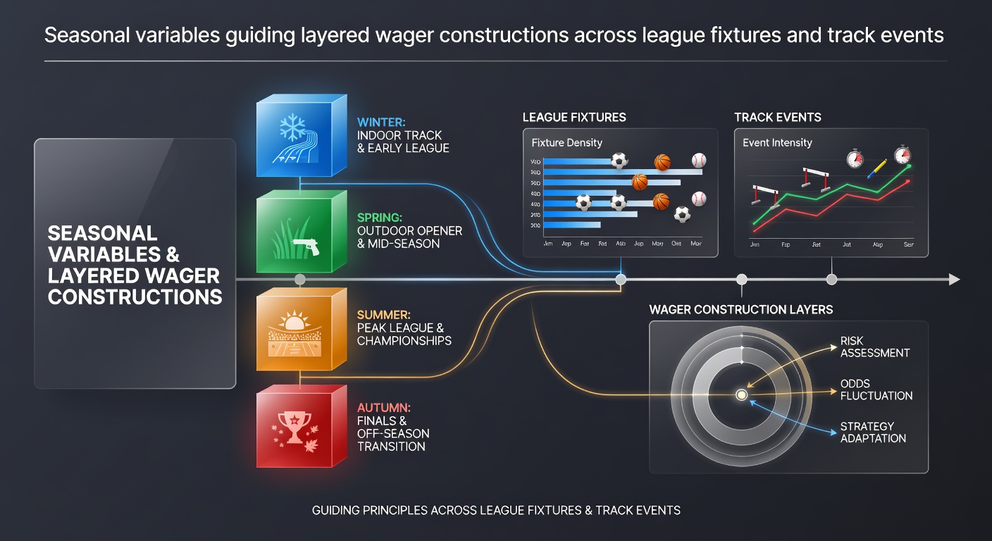 Layered betting analysis chart showing seasonal data overlays on league fixtures and track events