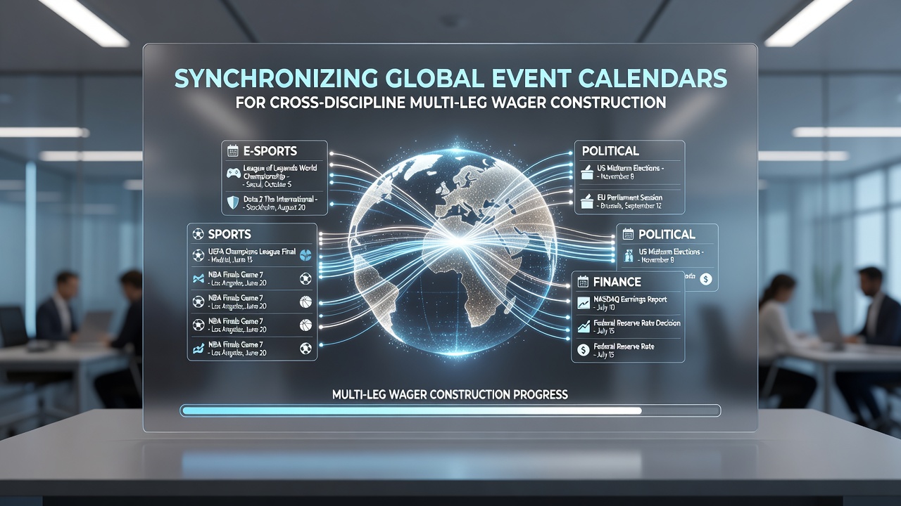 Global sports event calendar synchronization across time zones and disciplines
