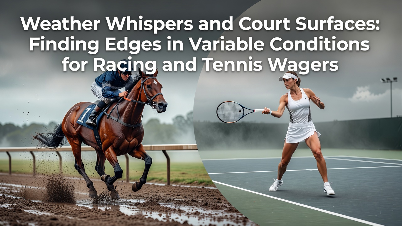 Weather patterns affecting horse racing tracks and tennis courts during variable conditions