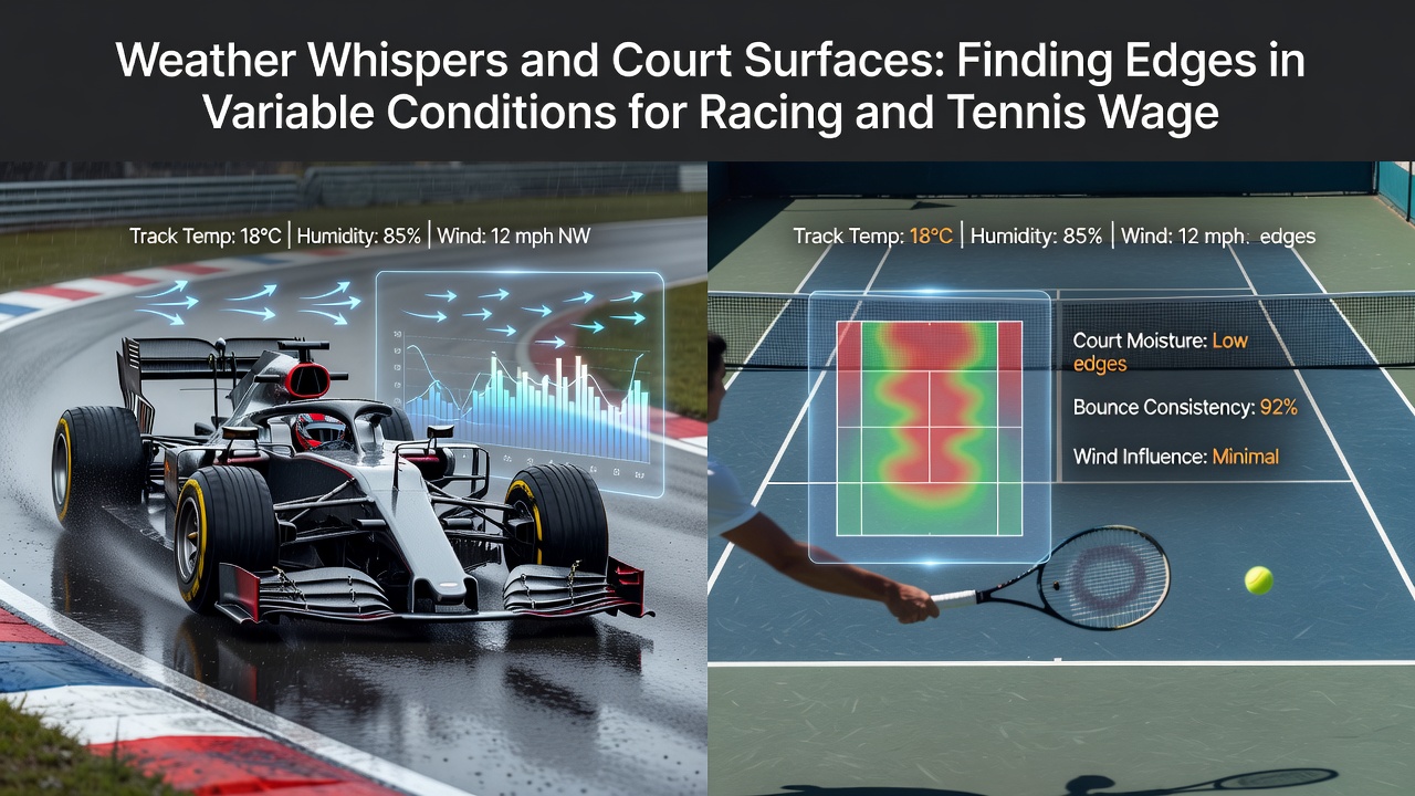 Tennis court surfaces responding to weather variables in competitive play